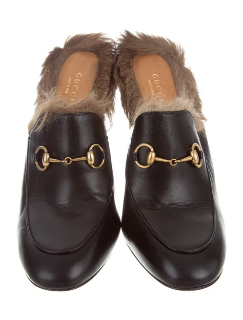 gucci princetown fur sale|Gucci mule loafers.